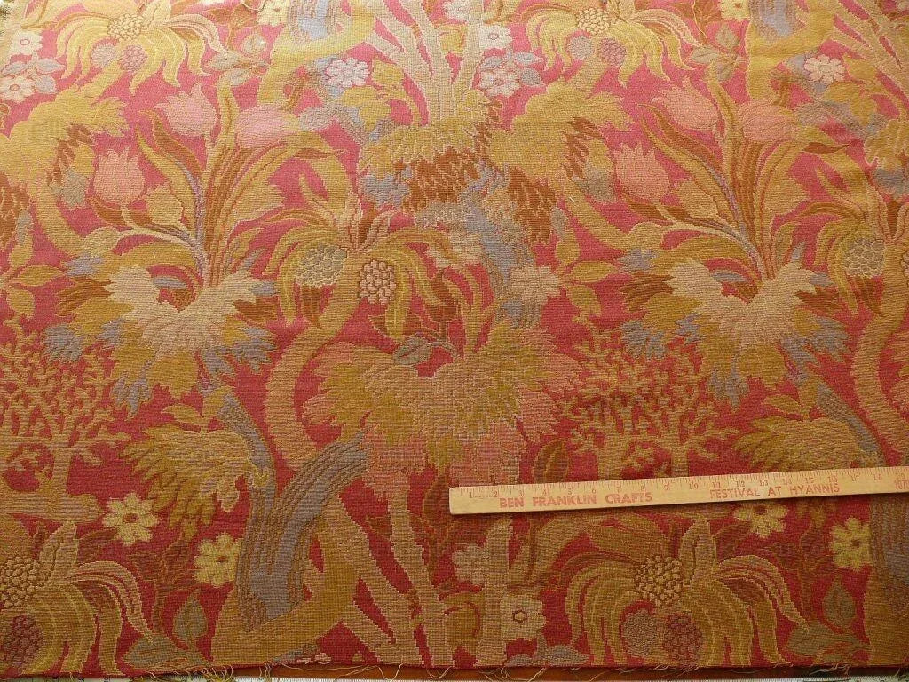 Clarence House Hot Pink Large Floral Lampas 1.2y