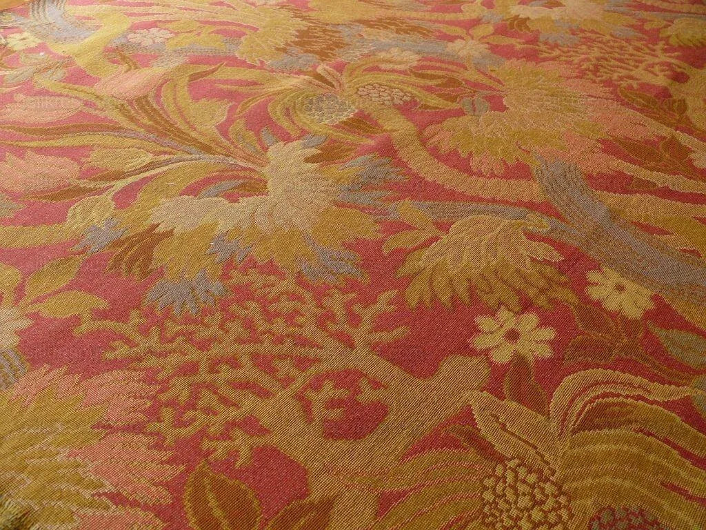 Clarence House Hot Pink Large Floral Lampas 1.2y