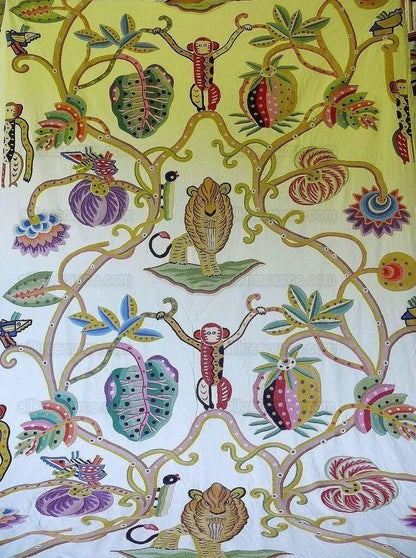 Bty Clarence House Jembala Monkey Jungle Wool Crewel