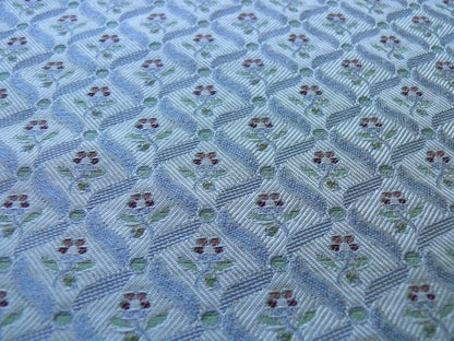 Lee Jofa Cozette Silk Weave Tiny Flowers W/bluebell Ribbon Bty