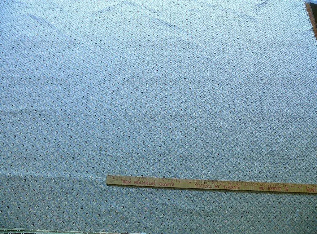 Lee Jofa Cozette Silk Weave Tiny Flowers W/bluebell Ribbon Bty