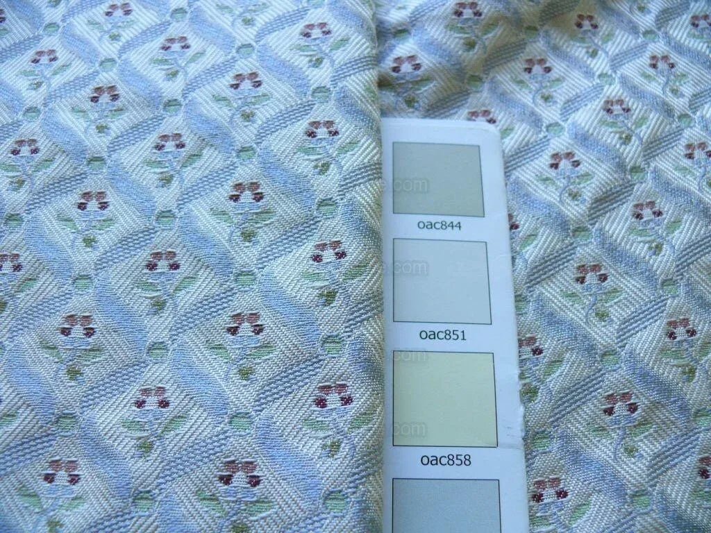 Lee Jofa Cozette Silk Weave Tiny Flowers W/bluebell Ribbon Bty