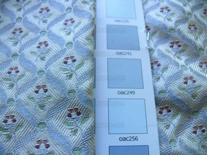 Lee Jofa Cozette Silk Weave Tiny Flowers W/bluebell Ribbon Bty