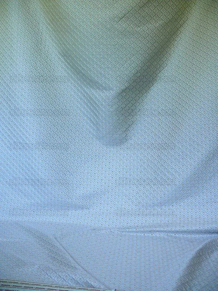 Lee Jofa Cozette Silk Weave Tiny Flowers W/bluebell Ribbon Bty