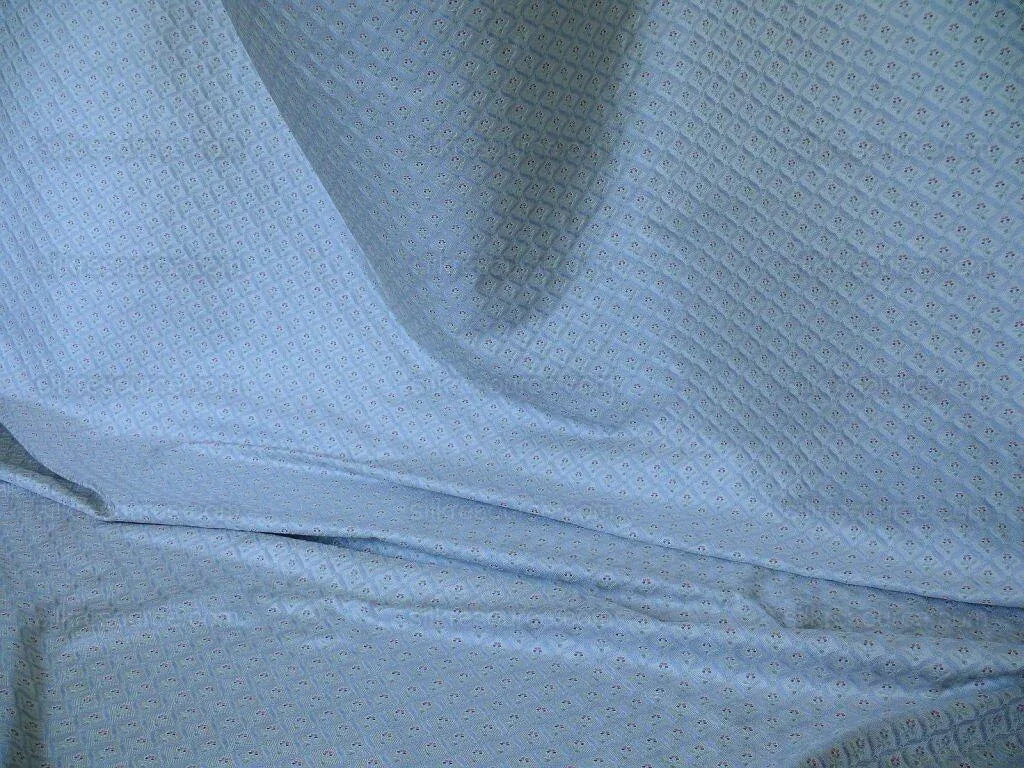 Lee Jofa Cozette Silk Weave Tiny Flowers W/bluebell Ribbon Bty