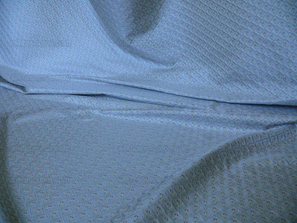 Lee Jofa Cozette Silk Weave Tiny Flowers W/bluebell Ribbon Bty