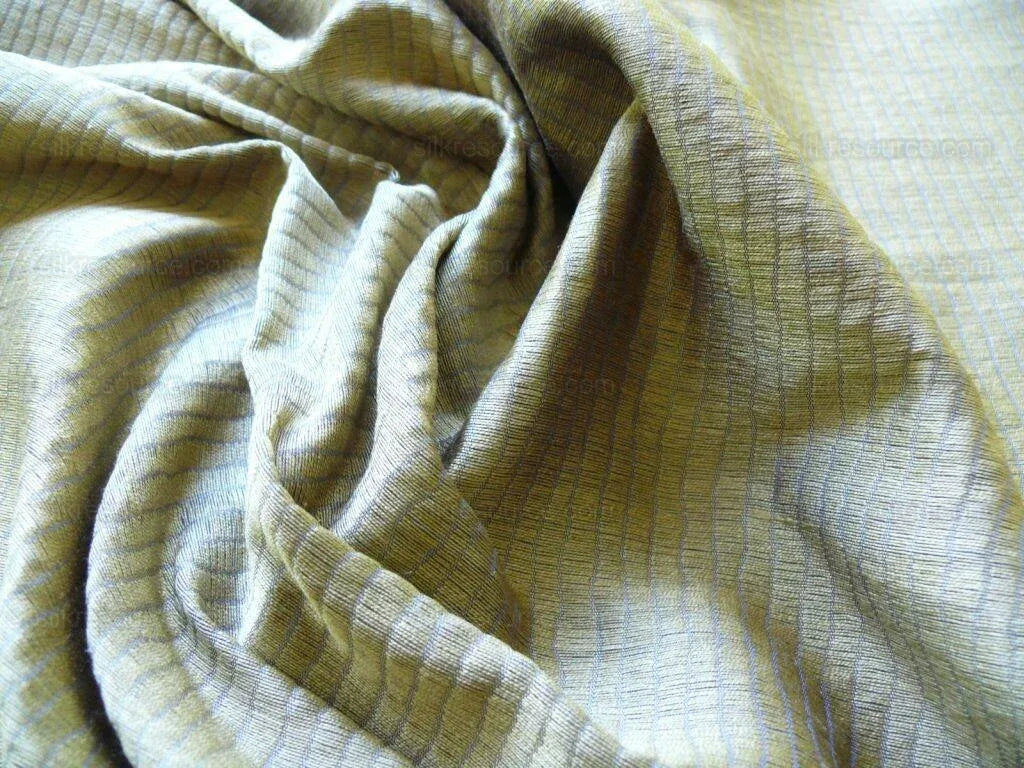 Kravet Silver Blue Wool Silk W/brown Reversible