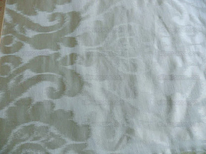 Scalamandre White Silk &amp; Linen Damask Medallion Bty MSRP USD289/y