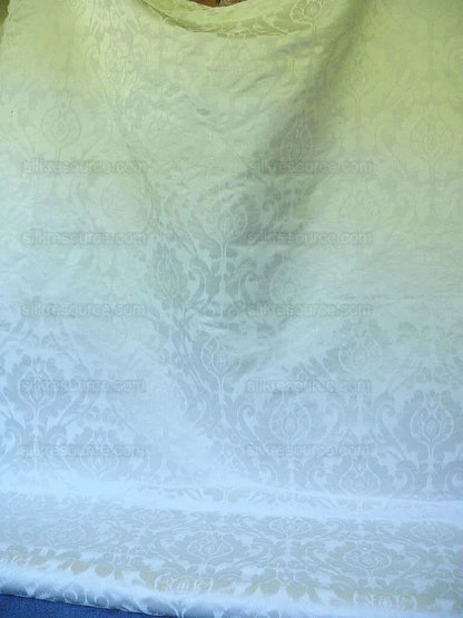 Scalamandre White Silk &amp; Linen Damask Medallion Bty MSRP USD289/y