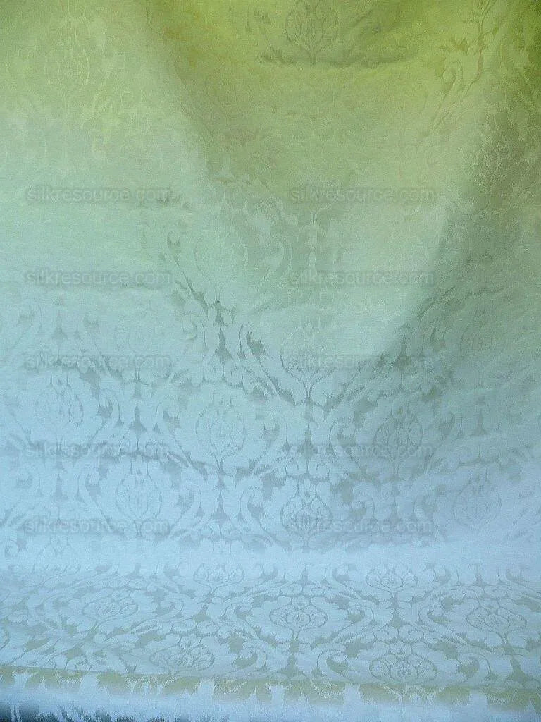 Scalamandre White Silk &amp; Linen Damask Medallion Bty MSRP USD289/y