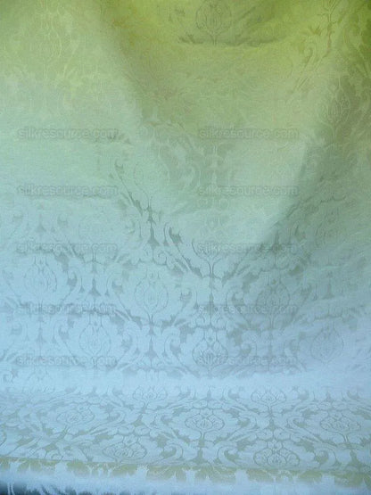 Scalamandre White Silk &amp; Linen Damask Medallion Bty MSRP USD289/y