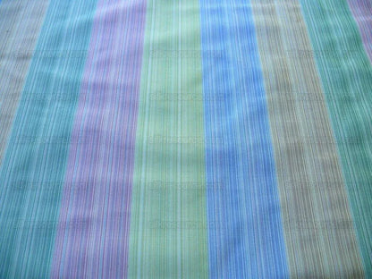 By yard Clarence House 100% Silk Strie Taffeta Rainbow Pastel Color