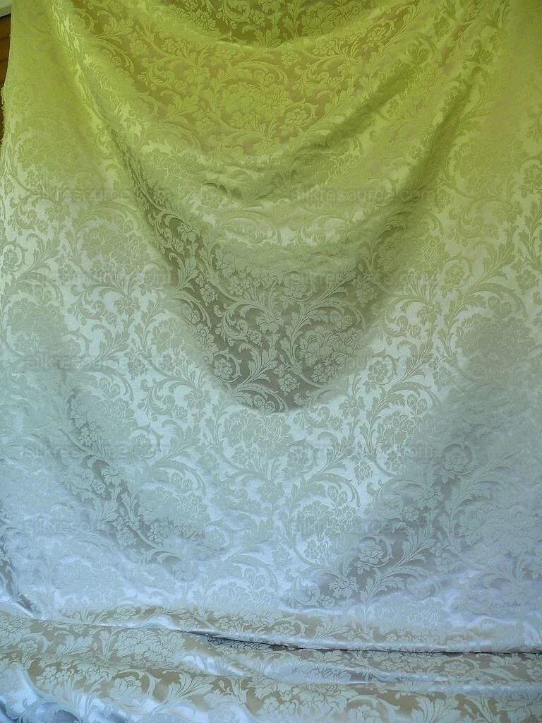 Kravet Art Nouveau Botanic Scroll Peony Acanthus Vine William Morris Beige Tan Damask Cotton