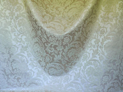 Kravet Art Nouveau Botanic Scroll Peony Acanthus Vine William Morris Beige Tan Damask Cotton