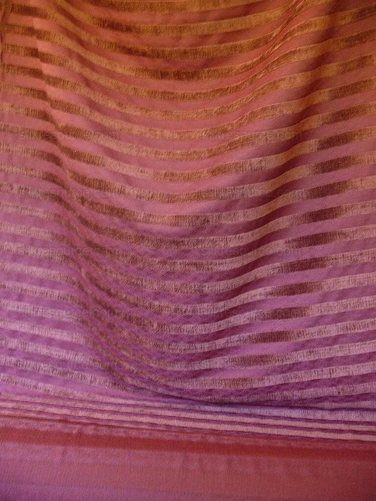 Scalamandre Silky Chenille Stripe Maroon Red Bty