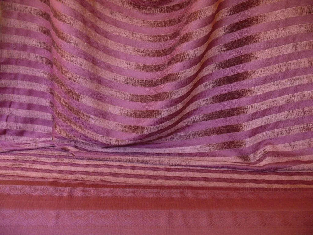 Scalamandre Silky Chenille Stripe Maroon Red Bty