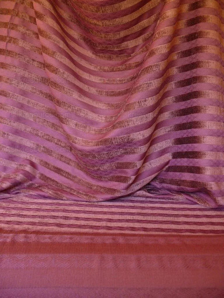 Scalamandre Silky Chenille Stripe Maroon Red Bty