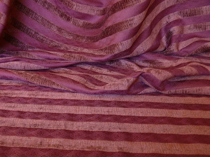 Scalamandre Silky Chenille Stripe Maroon Red Bty