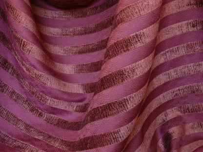 Scalamandre Silky Chenille Stripe Maroon Red Bty