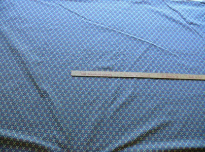 Scalamandre St German Blue Gold Red Lattice Woven Bty