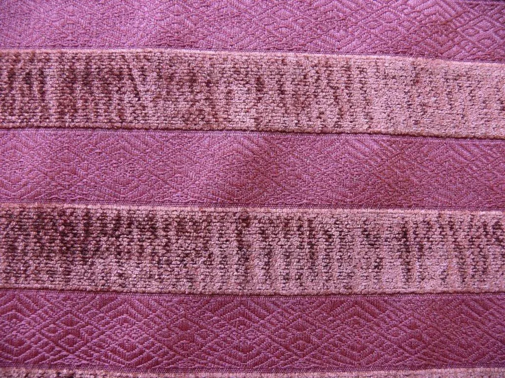 Scalamandre Silky Chenille Stripe Maroon Red Bty