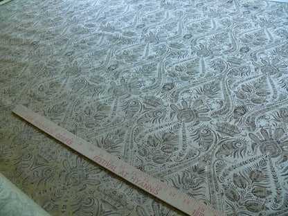 Fabricut Federo 100% Silk Lampas Ren Medallion/artichoke- Gold