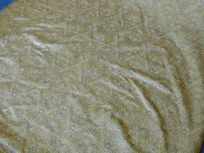 Fabricut Federo 100% Silk Lampas Ren Medallion/artichoke- Gold
