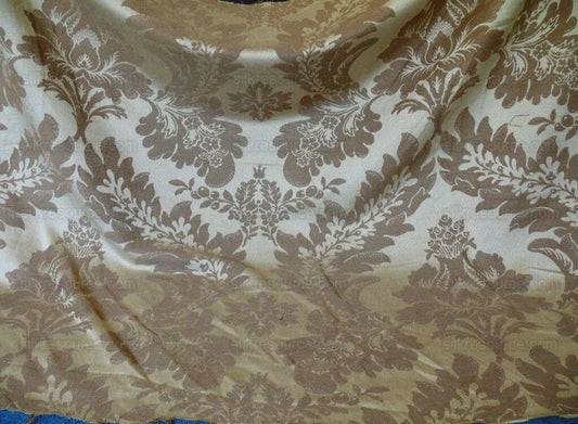 Vervain Italian Linen Damask In Muted Golden Fall MSRP USD 200/y