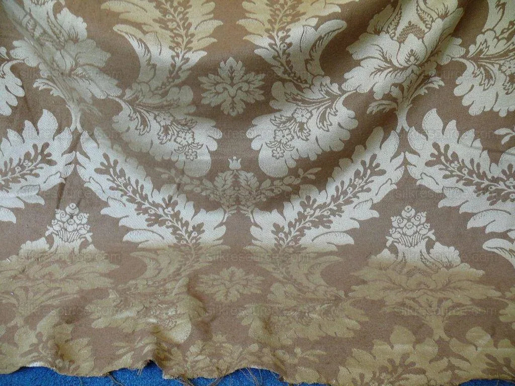 Vervain Italian Linen Damask In Muted Golden Fall MSRP USD 200/y