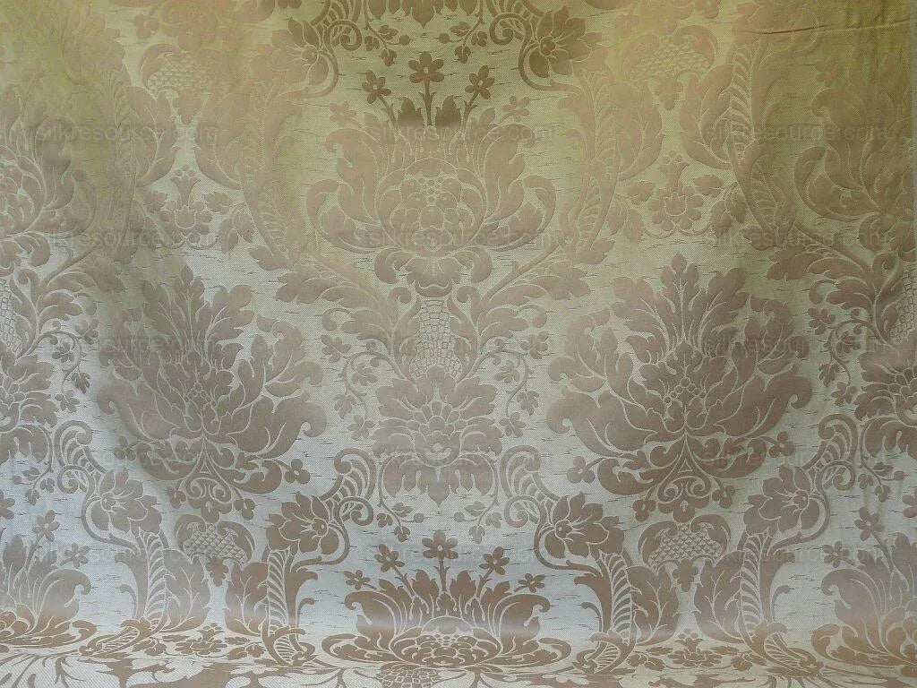 by yard Schumacher "julia" Italy Silk Lampas Ren Baby Green and griege MSRP US300+