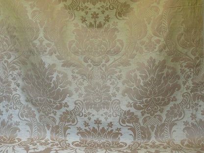 by yard Schumacher "julia" Italy Silk Lampas Ren Baby Green and griege MSRP US300+