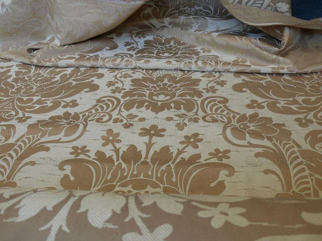 by yard Schumacher "julia" Italy Silk Lampas Ren Baby Green and griege MSRP US300+