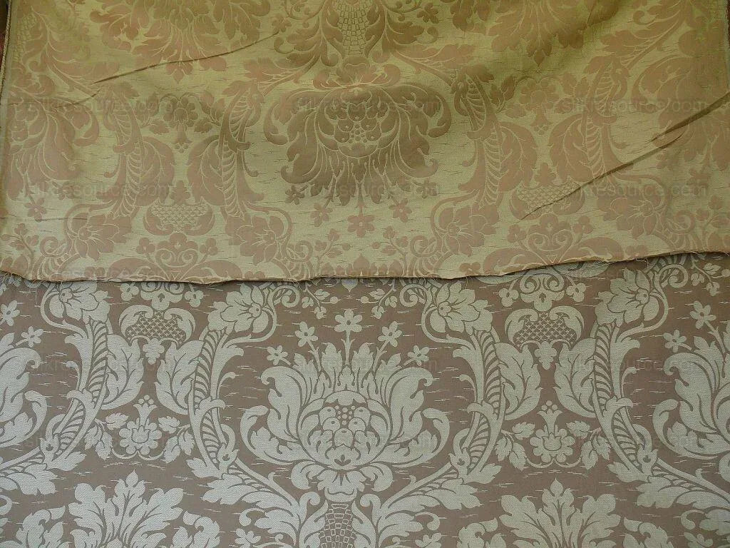 by yard Schumacher "julia" Italy Silk Lampas Ren Baby Green and griege MSRP US300+