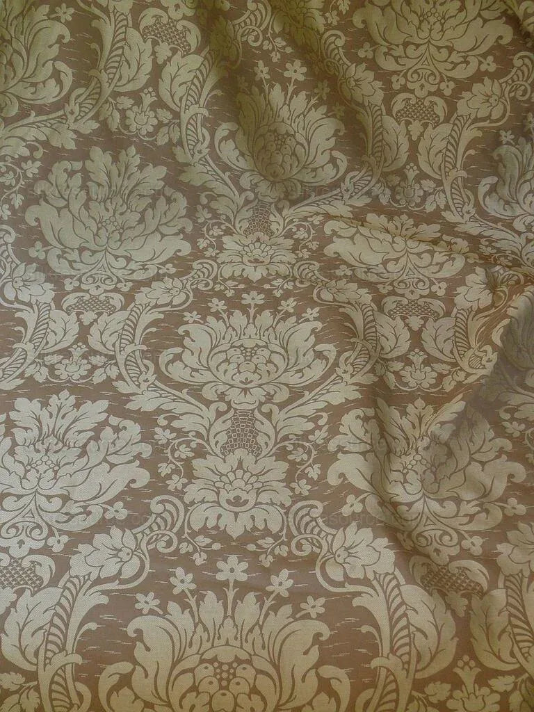 by yard Schumacher "julia" Italy Silk Lampas Ren Baby Green and griege MSRP US300+