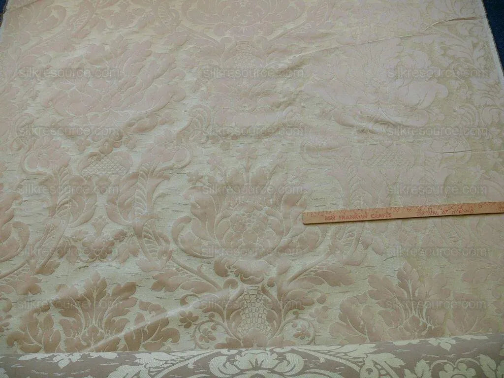 by yard Schumacher "julia" Italy Silk Lampas Ren Baby Green and griege MSRP US300+