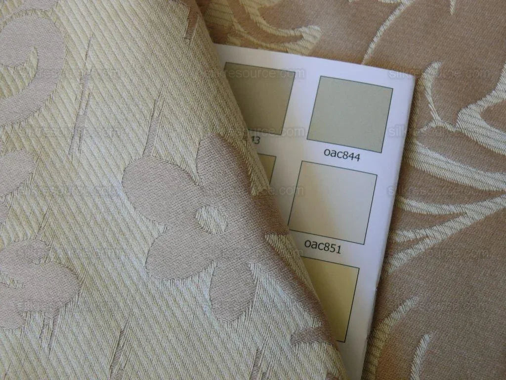 by yard Schumacher "julia" Italy Silk Lampas Ren Baby Green and griege MSRP US300+