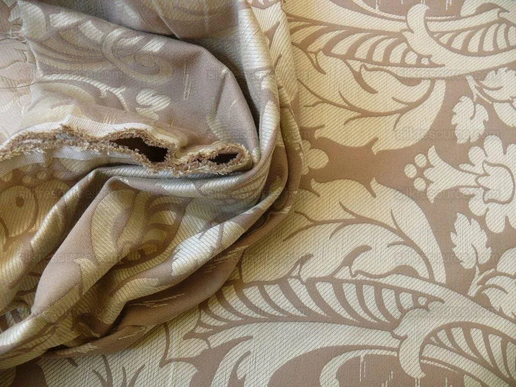 by yard Schumacher "julia" Italy Silk Lampas Ren Baby Green and griege MSRP US300+