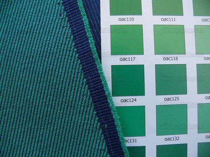 Scalamandre Cross Dye Rich Kelly Green &amp; Deep Blue Cotton Reversible BY Yard