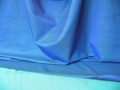 Scalamandre Cross Dye Rich Kelly Green &amp; Deep Blue Cotton Reversible BY Yard