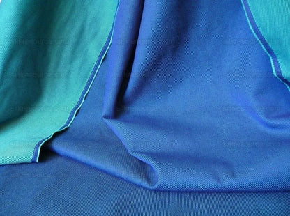 Scalamandre Cross Dye Rich Kelly Green &amp; Deep Blue Cotton Reversible BY Yard