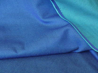 Scalamandre Cross Dye Rich Kelly Green &amp; Deep Blue Cotton Reversible BY Yard