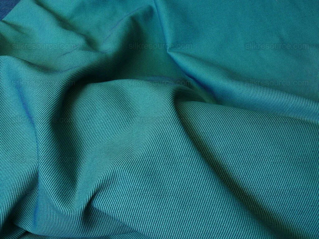 Scalamandre Cross Dye Rich Kelly Green &amp; Deep Blue Cotton Reversible BY Yard