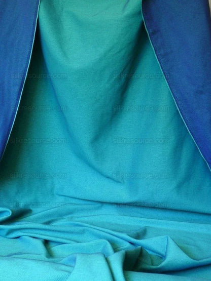 Scalamandre Cross Dye Rich Kelly Green &amp; Deep Blue Cotton Reversible BY Yard