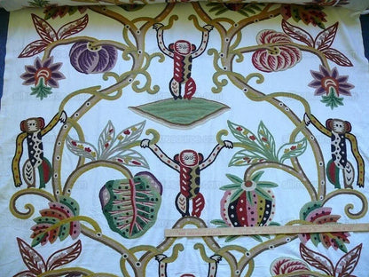 Clarence House Monkey Crewel Jembala Small Scale MSRP USD688/y