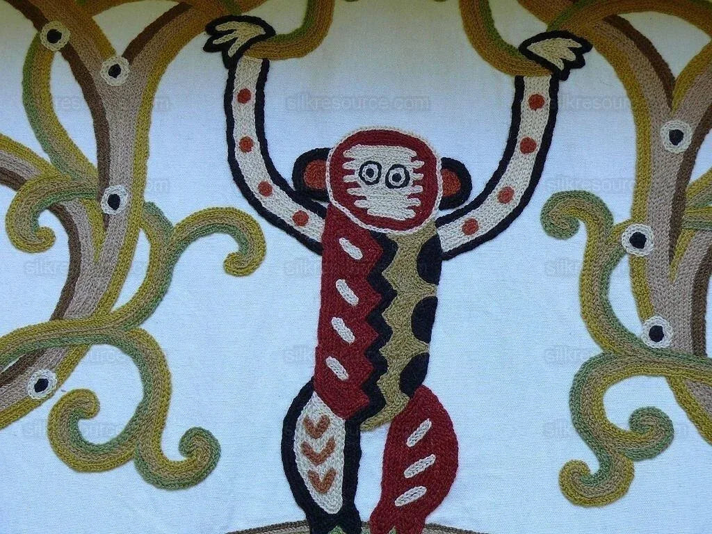 Clarence House Monkey Crewel Jembala Small Scale MSRP USD688/y