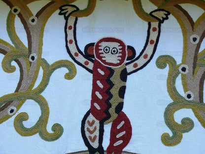 Clarence House Monkey Crewel Jembala Small Scale MSRP USD688/y