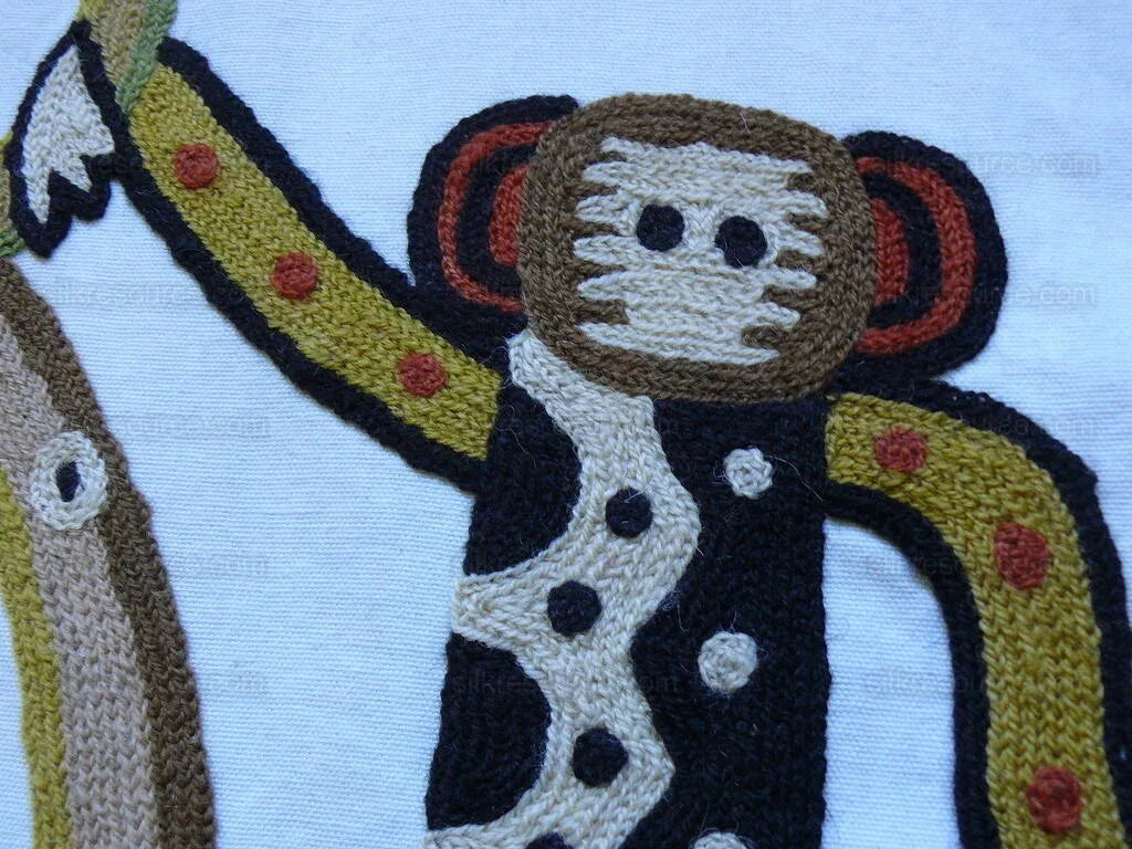 Clarence House Monkey Crewel Jembala Small Scale MSRP USD688/y