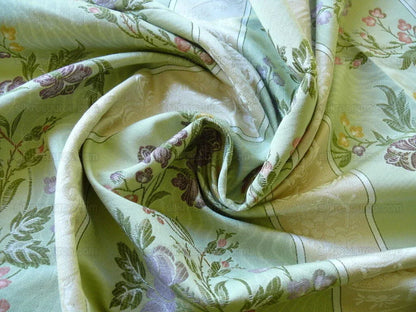 Fabricut Roven Ritz Paris Italian Made Teaberry Green Lavndr/pnk