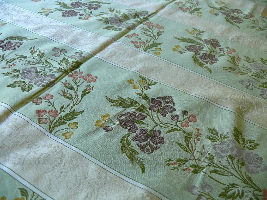Fabricut Roven Ritz Paris Italian Made Teaberry Green Lavndr/pnk