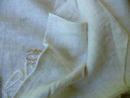 Fabricut Quilvio Embrd Linen/cotton Marigold Yellow On Nat Bty